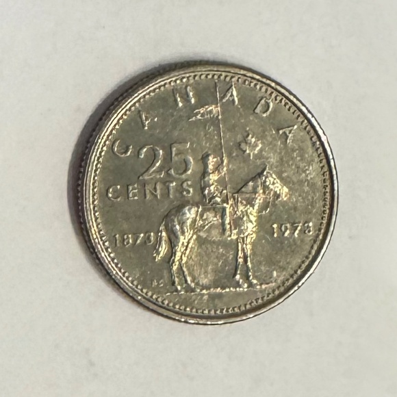9 - Canada 25 cents RCMP 100th Anniversary 1973 quarters - Picture 2 of 2